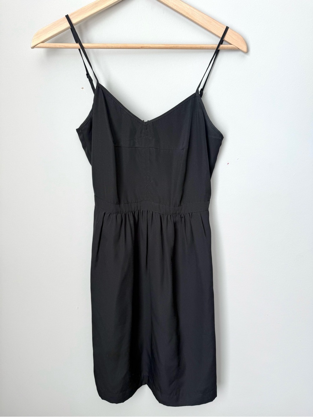 J Crew Black Spaghetti Strap Slip Sundress